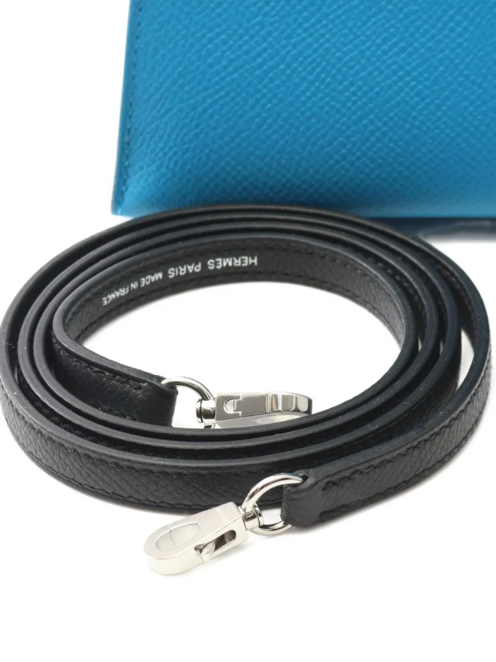 Pre-owned Hermes 2024 Mini Kelly Handbag In Blue