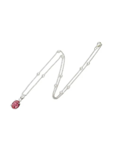 Tiffany & Co. Pre-Owned 2010s platinum tourmaline and diamond necklace