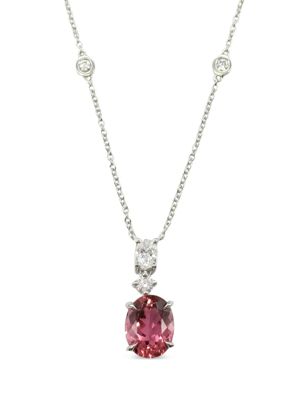 Tiffany & Co. Pre-Owned 2010s platinum tourmaline and diamond necklace | Image 2