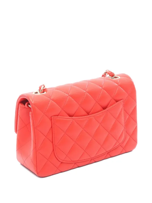 CHANEL Pre-Owned Borsa a Spalla Matelassé Mini 2016-2017 Rosso