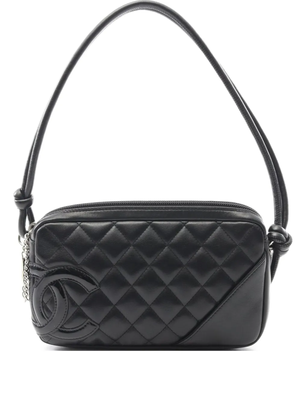 CHANEL Pre-Owned 2003-2004 quilted Cambon line handbag | Black | Image 1