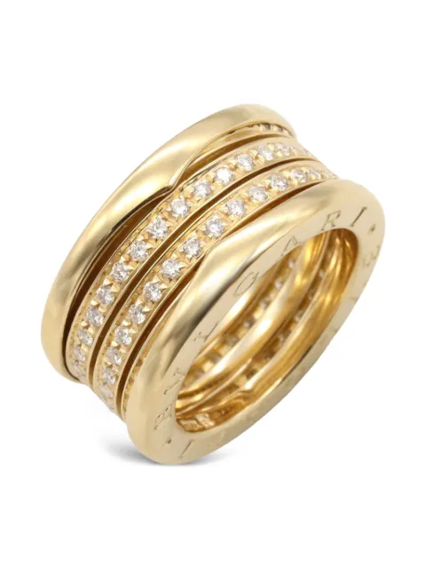 Bvlgari Pre-Owned 10s 18K yellow gold B-zero diamond ring