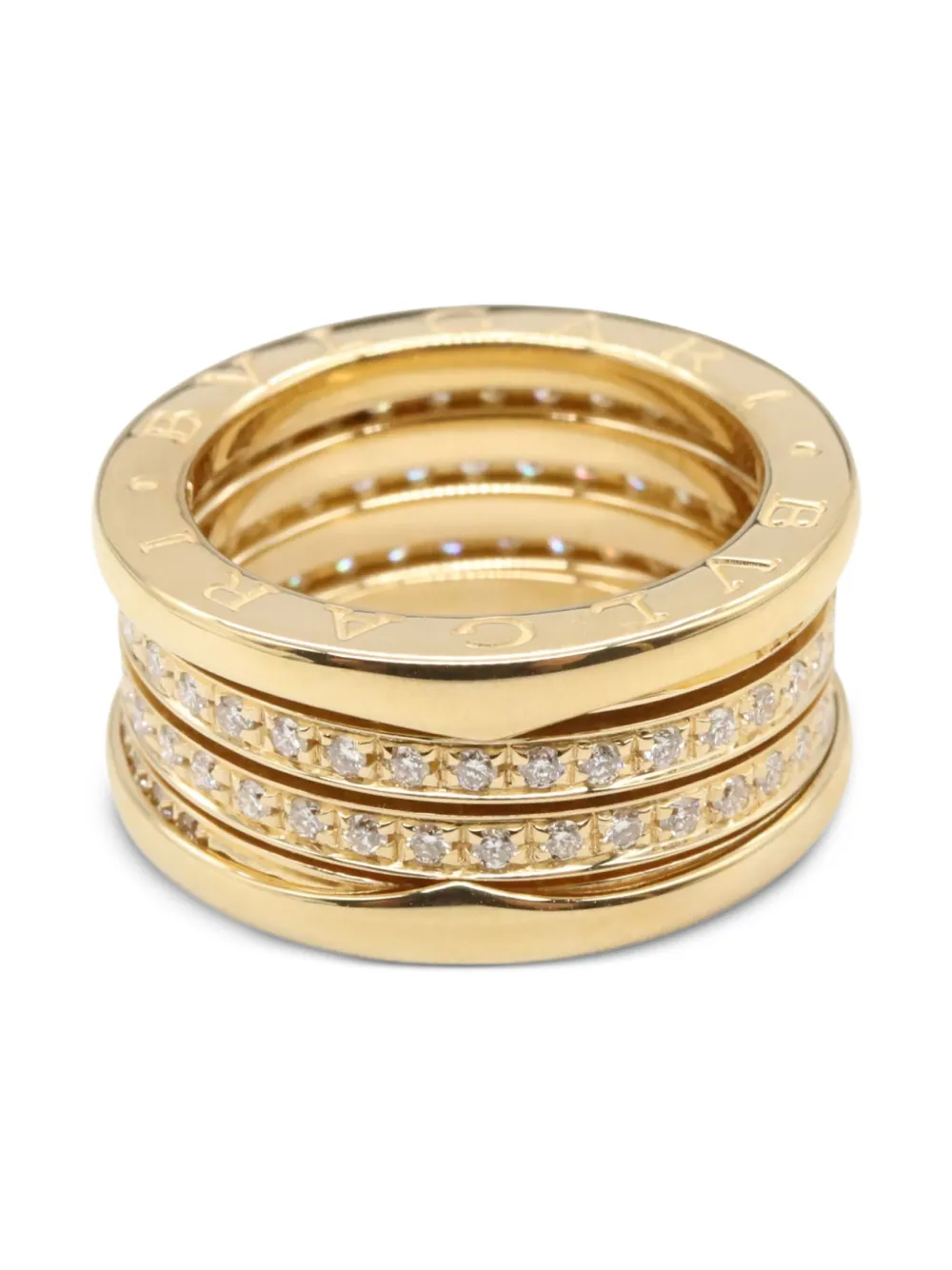 Bvlgari Pre-Owned 10s 18K yellow gold B-zero diamond ring | Women | Image 2