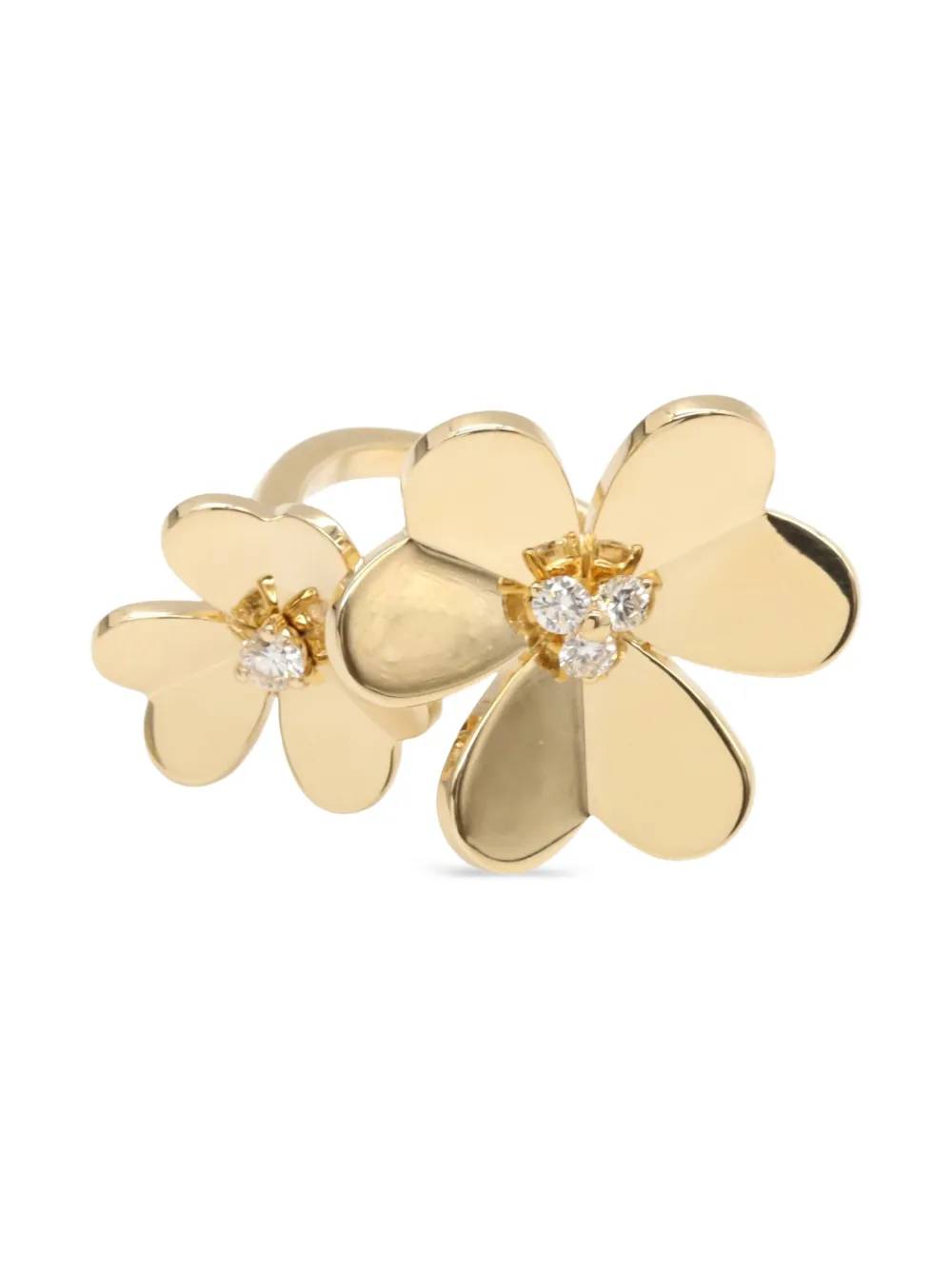Van Cleef & Arpels Pre-Owned 2010s 18K yellow gold floral diamond ring | Gold | Image 1