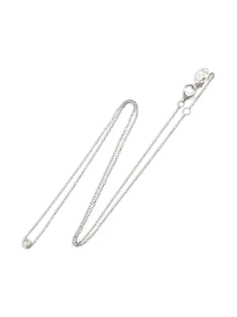 Cartier 2010s 18K white gold Damour diamond necklace