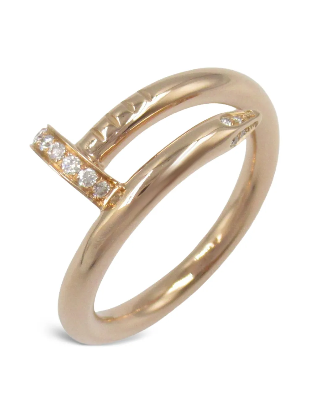 Cartier 10s 18K rose gold Juste un Clou diamond ring | Image 2