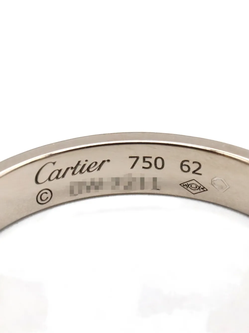 Pre-owned Cartier 2010s 18k White Gold Mini Love Ring In Silver