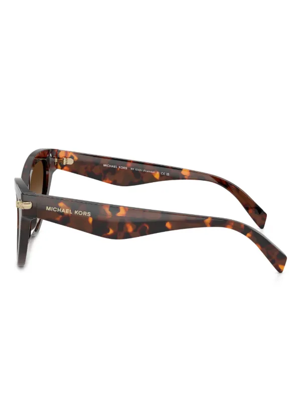 Michael Kors Multicolor Tortoiseshell Rectangle Sunglasses Michael Kors Tortoiseshell Sunglasses | Brown | FARFETCH main image 3