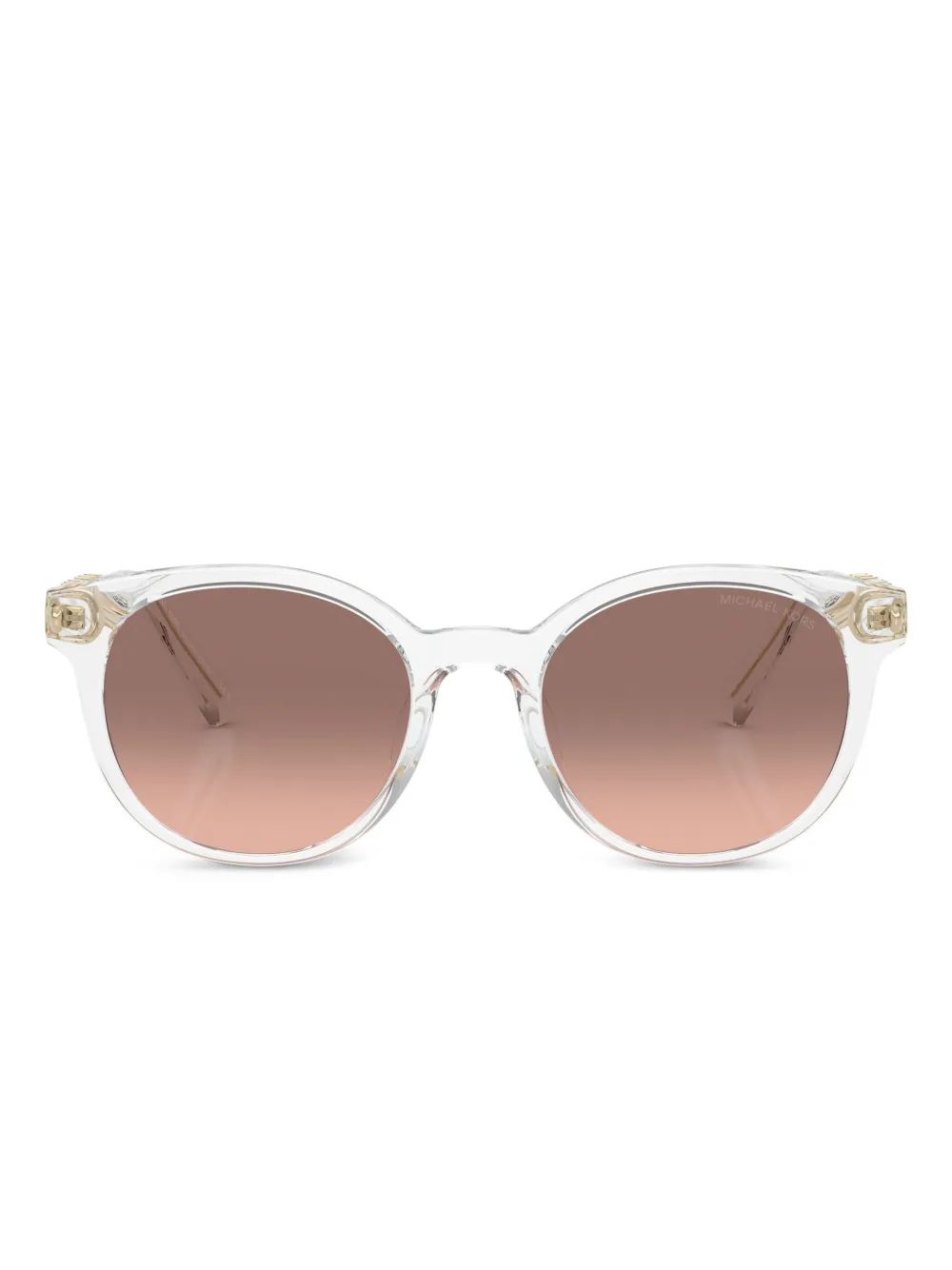 Michael Kors logo-plaque round sunglasses | Neutrals | Image 1