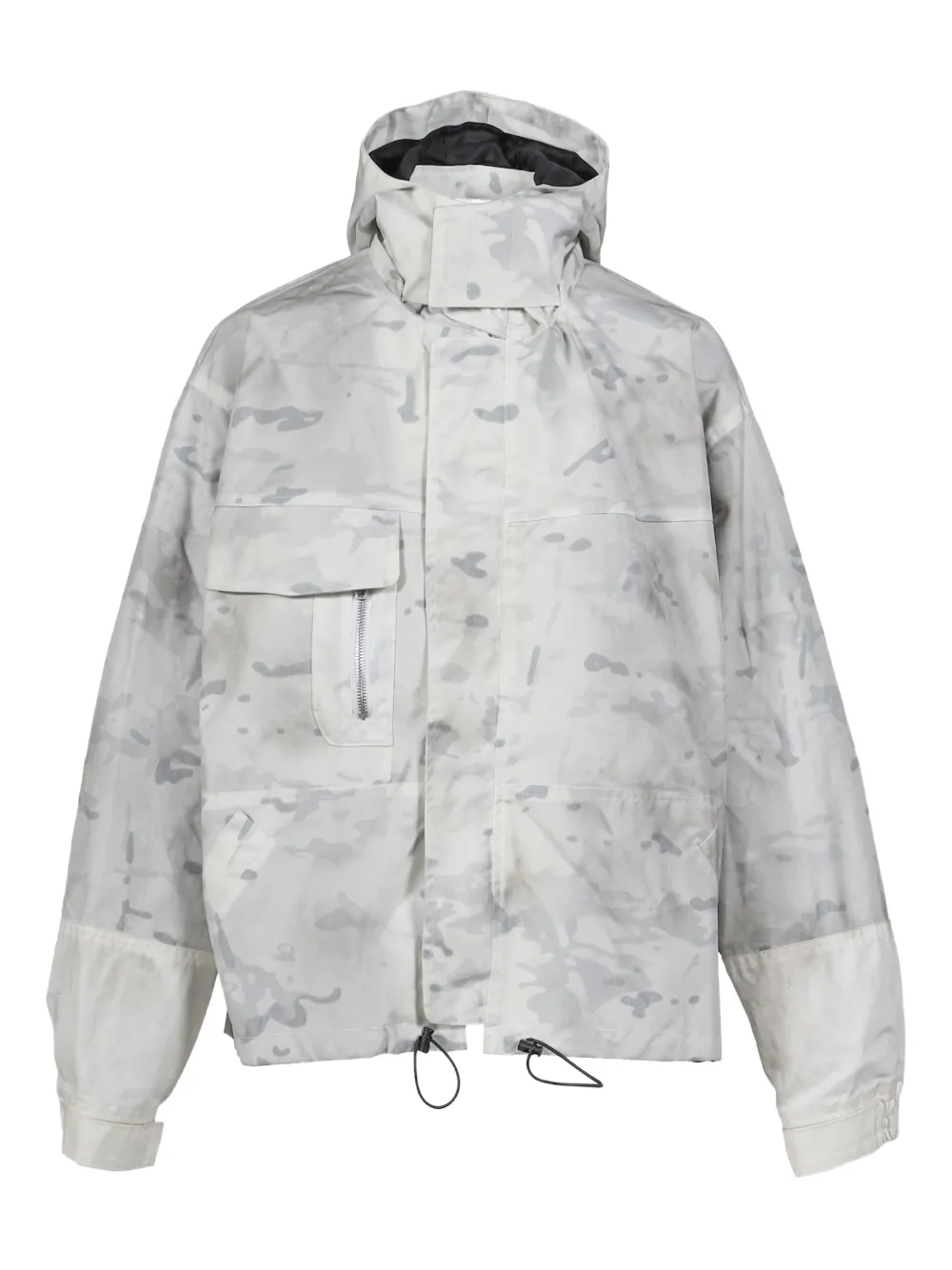 Alexander Digenova Camouflage-print Drawstring Jacket In White
