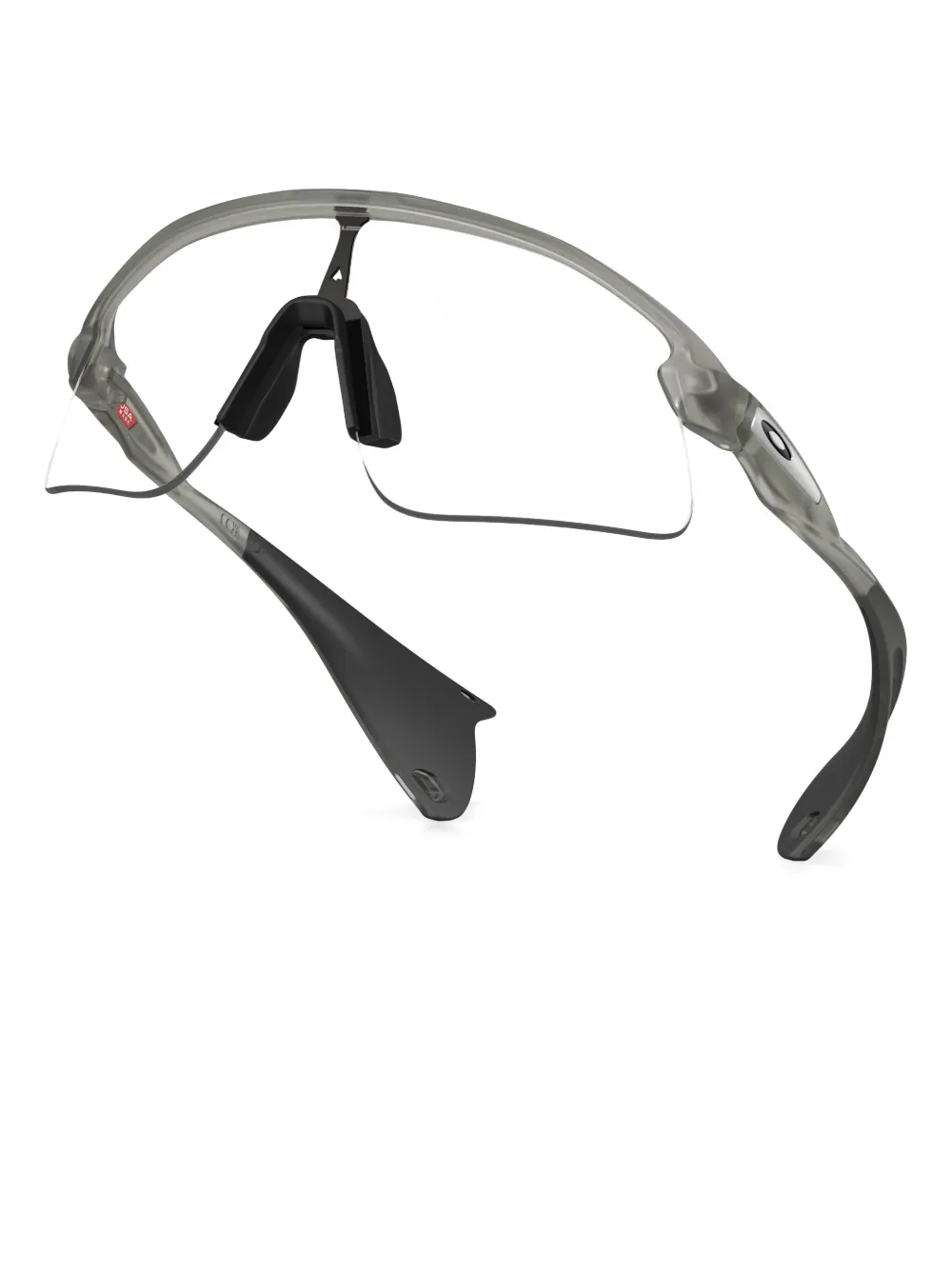 Oakley Zonnebril met oversized montuur en doorzichtige glazen Grijs