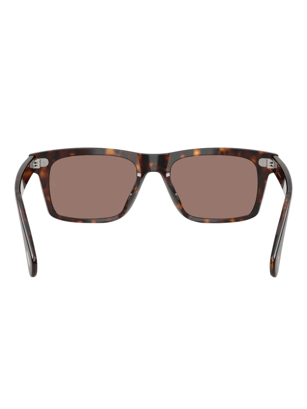 Oliver Peoples Zonnebril met rechthoekig montuur Bruin
