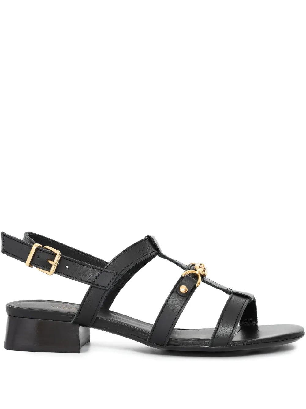 Sarah Chofakian 20 mm Le Croque Madame leren sandalen met gespsluiting Zwart