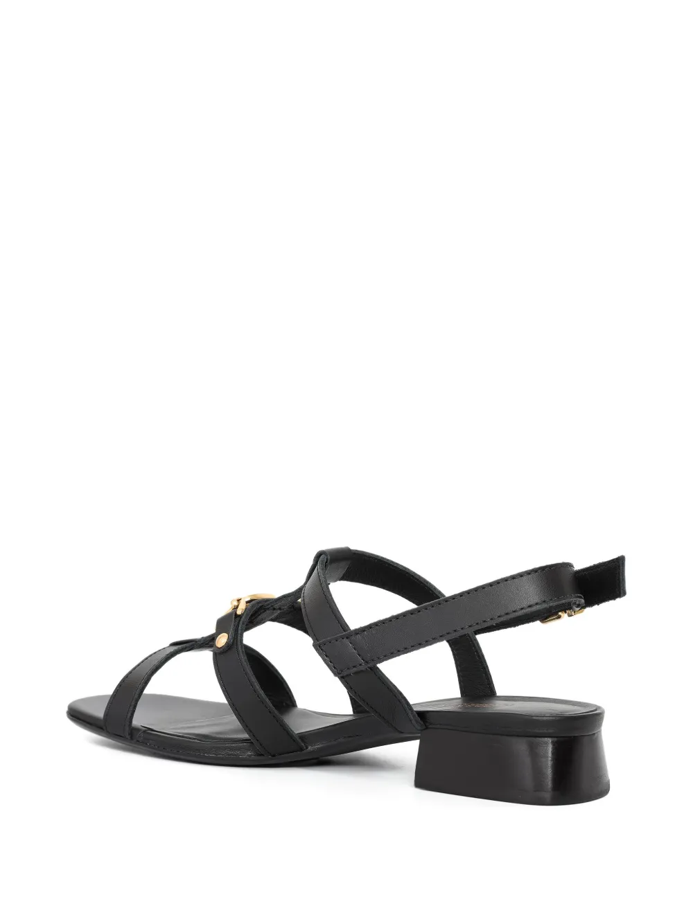 Sarah Chofakian 20 mm Le Croque Madame leren sandalen met gespsluiting Zwart