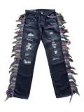 Alchemist Mickey fringes distressed jeans - Black