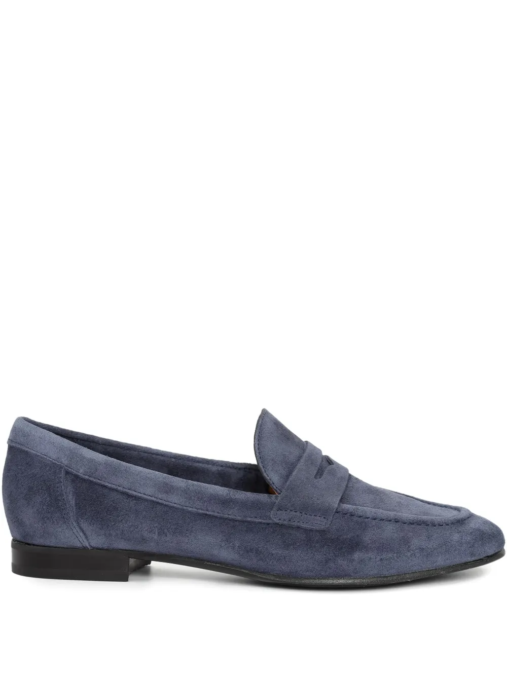 Sarah Chofakian Macchiato suède loafers met penny-bandje Blauw