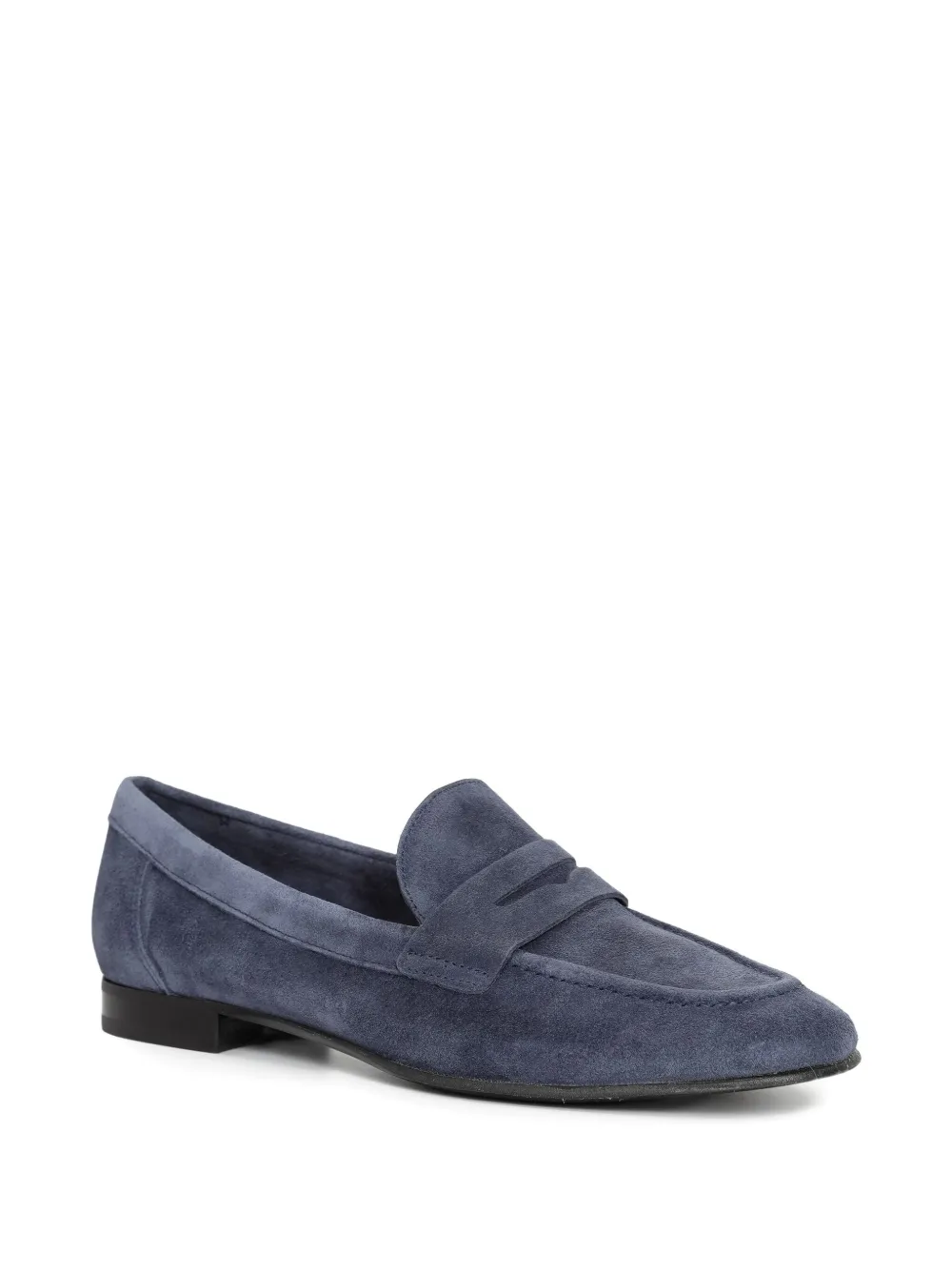 Sarah Chofakian Macchiato suède loafers met penny-bandje Blauw