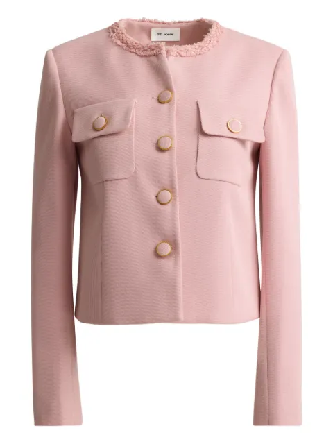 St. John stretch melange twill jacket