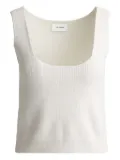 St. John ribbed-knit scoop-neck tank top - White
