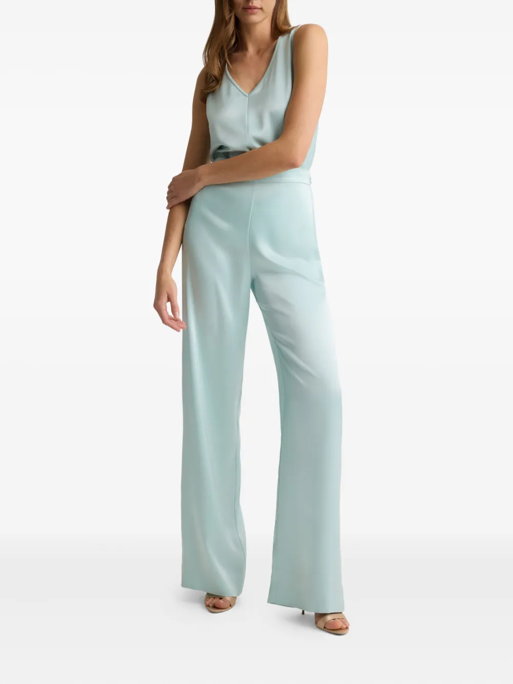 St. John Kate satijnen broek Groen