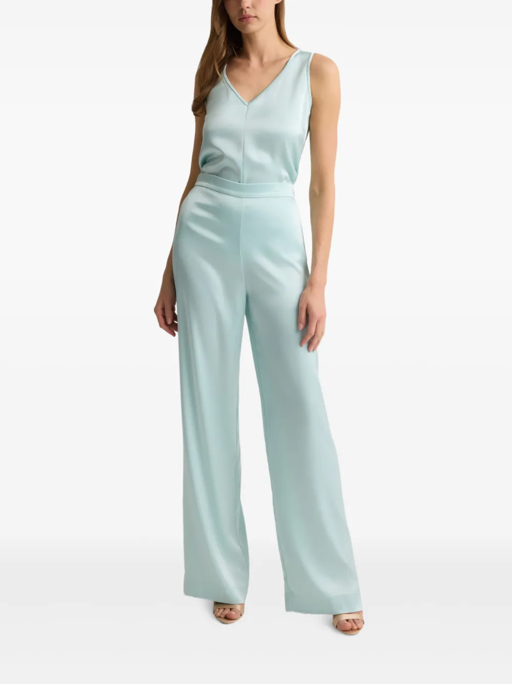 St. John Kate satijnen broek - Groen