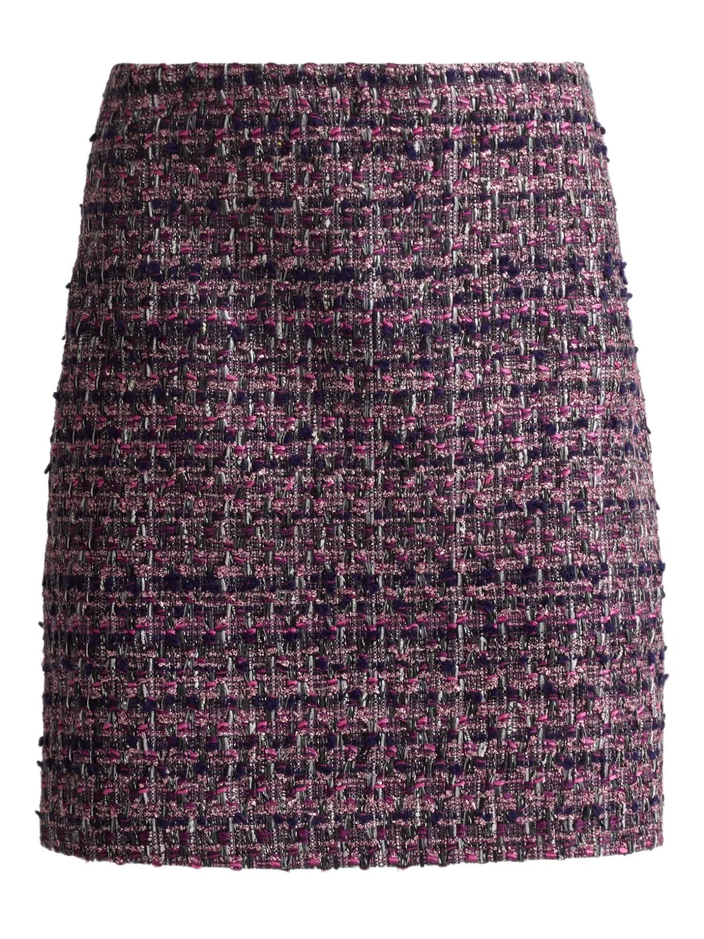 St John St. John Lurex Tape Tweed Skirt In Pink