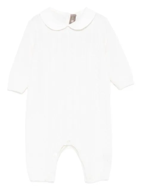 Little Bear romper en tejido de ochos con cuello Peter Pan