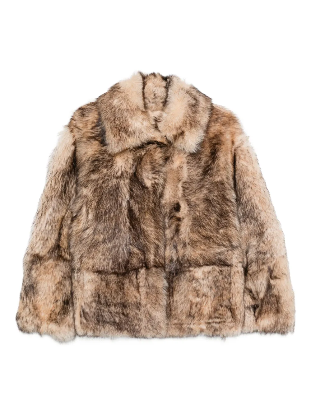 P.A.R.O.S.H. fur leather jacket | Brown | Image 1