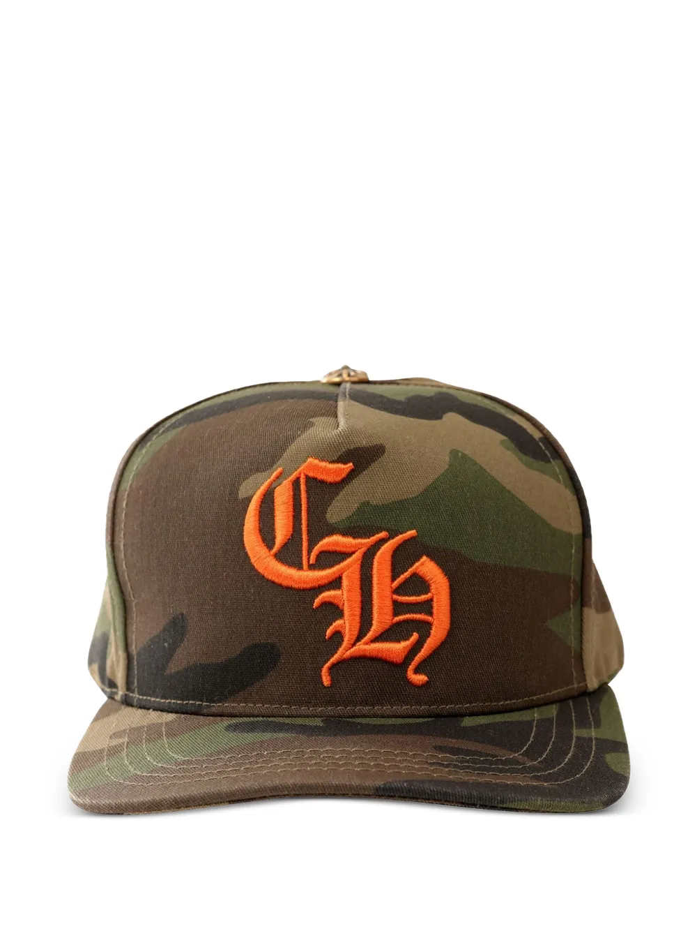 Chrome Hearts Camouflage-print Logo-embroidered Cap In Green
