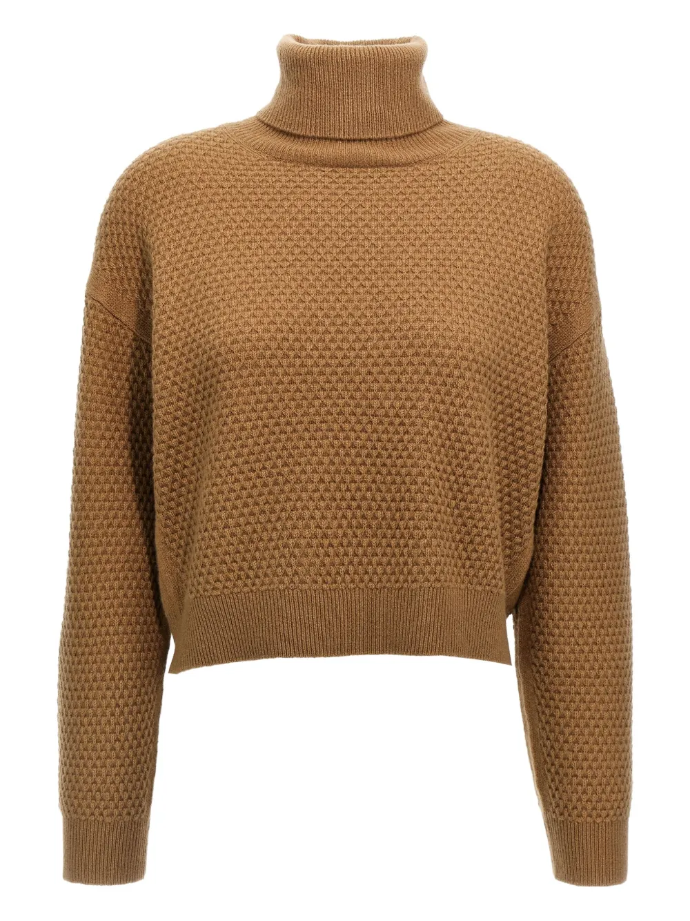 Max Mara high-neck textured cashmere sweater - ブラウン Max Mara high-neck textured cashmere sweater - ブラウン