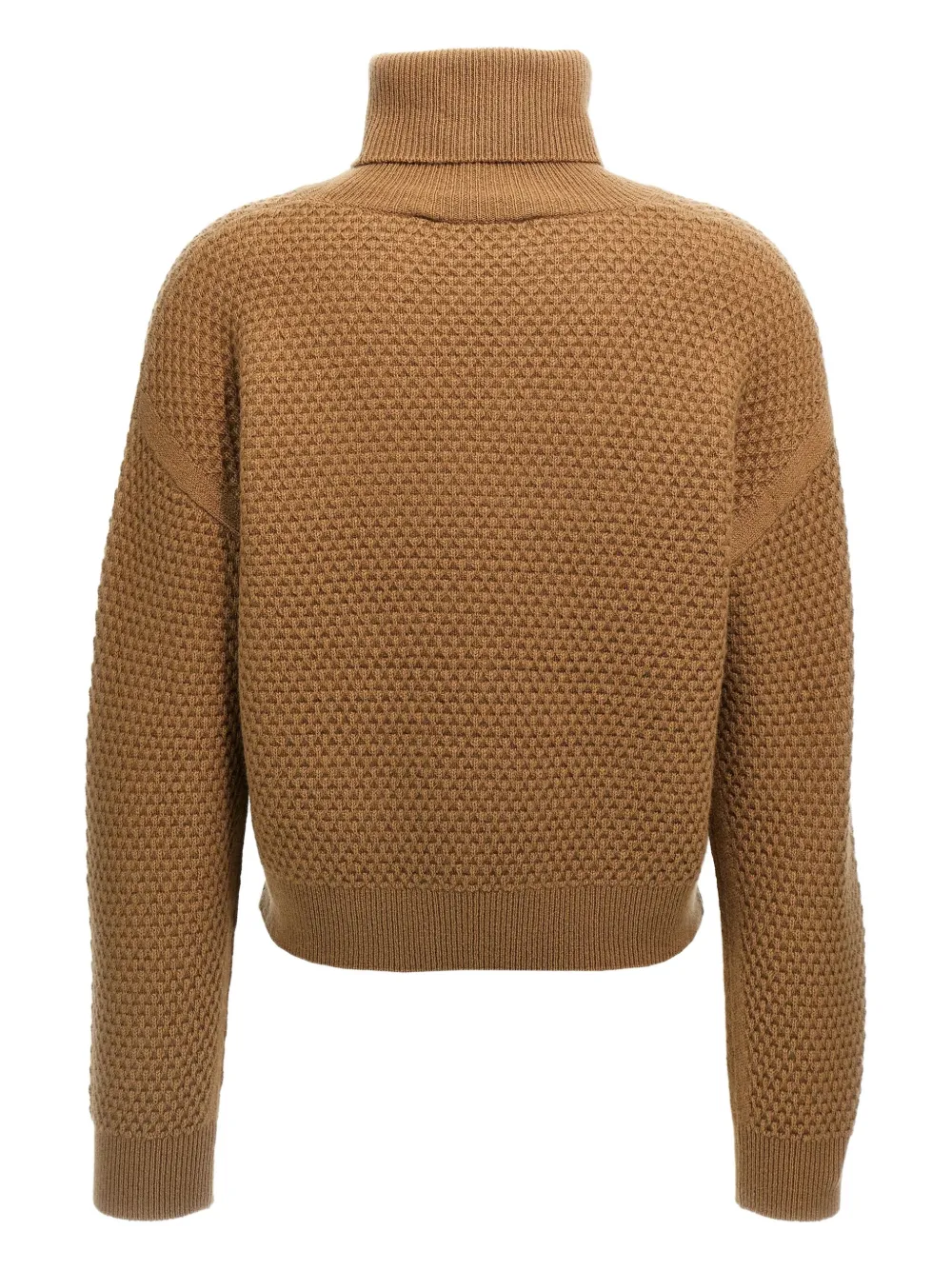 Max Mara high-neck textured cashmere sweater Bruin