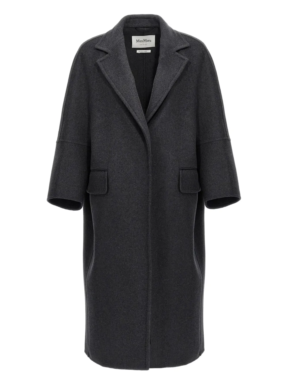 Max Mara flap-pockets coat - グレー Max Mara flap-pockets coat - グレー