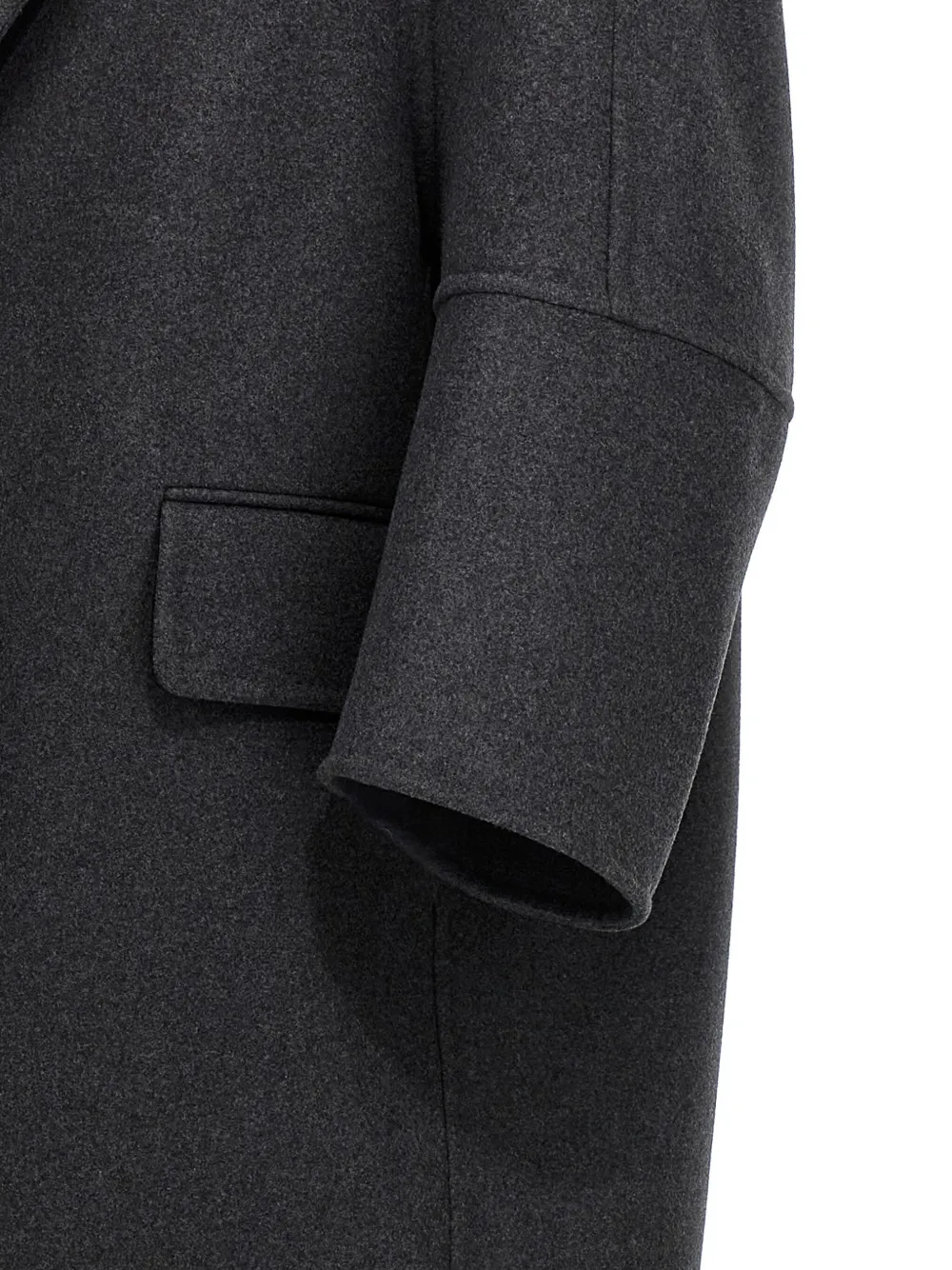 Max Mara flap-pockets coat Grijs