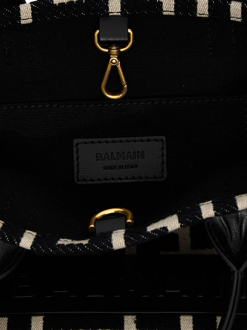 Balmain monogram logo tote bag Zwart