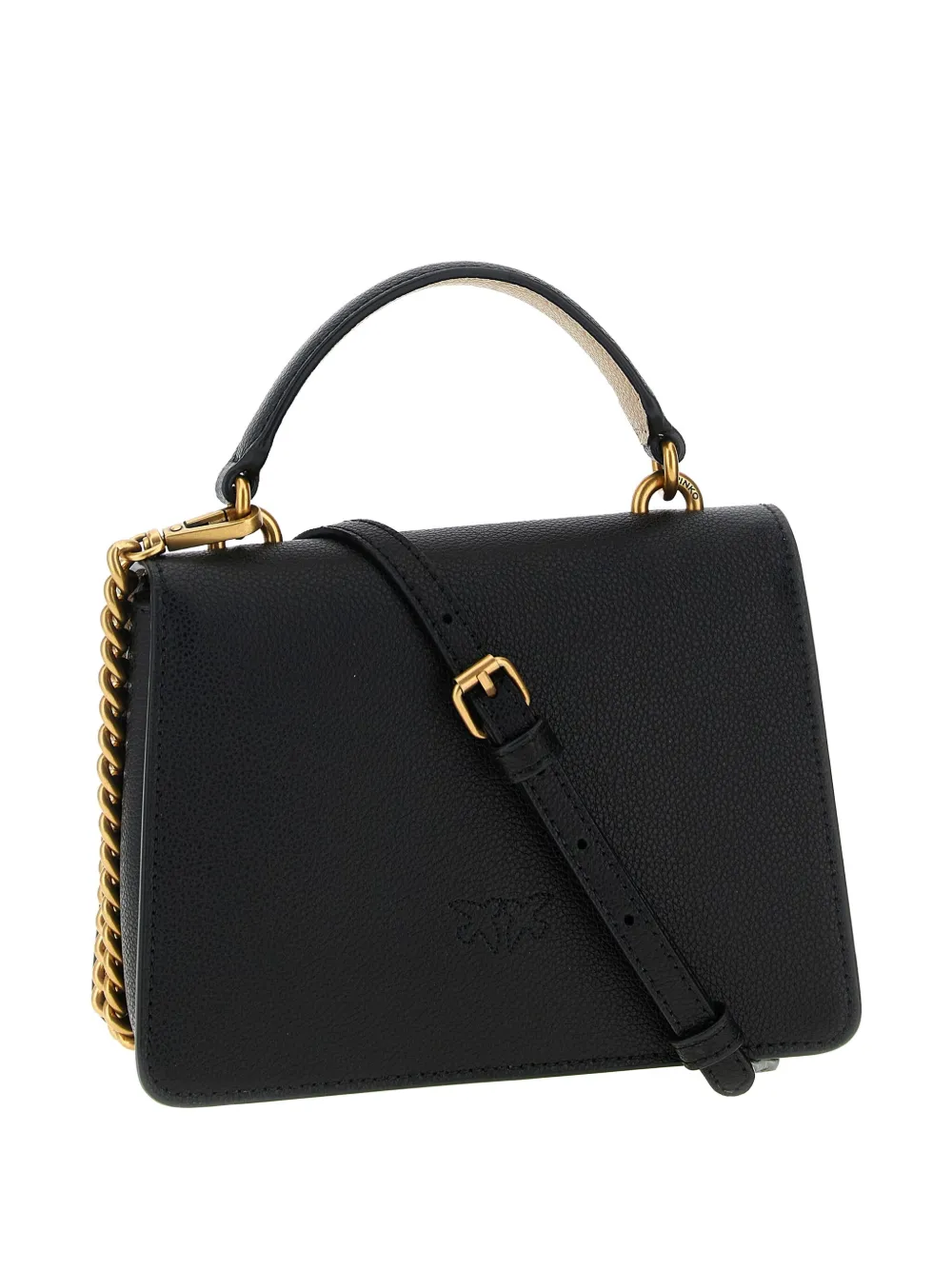 PINKO logo-buckle tote bag Zwart