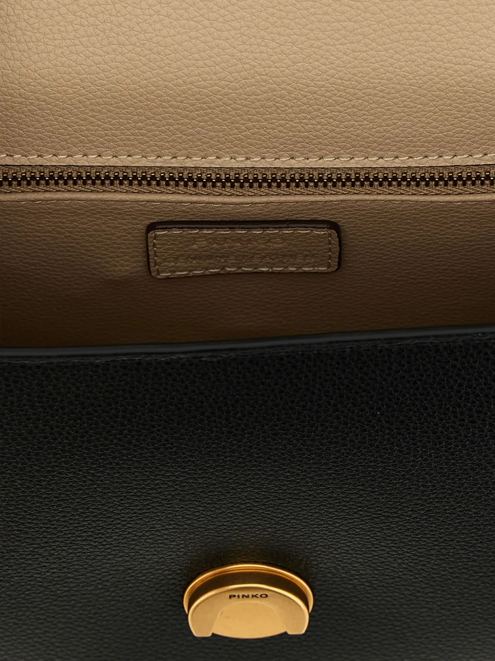 PINKO logo-buckle tote bag Zwart