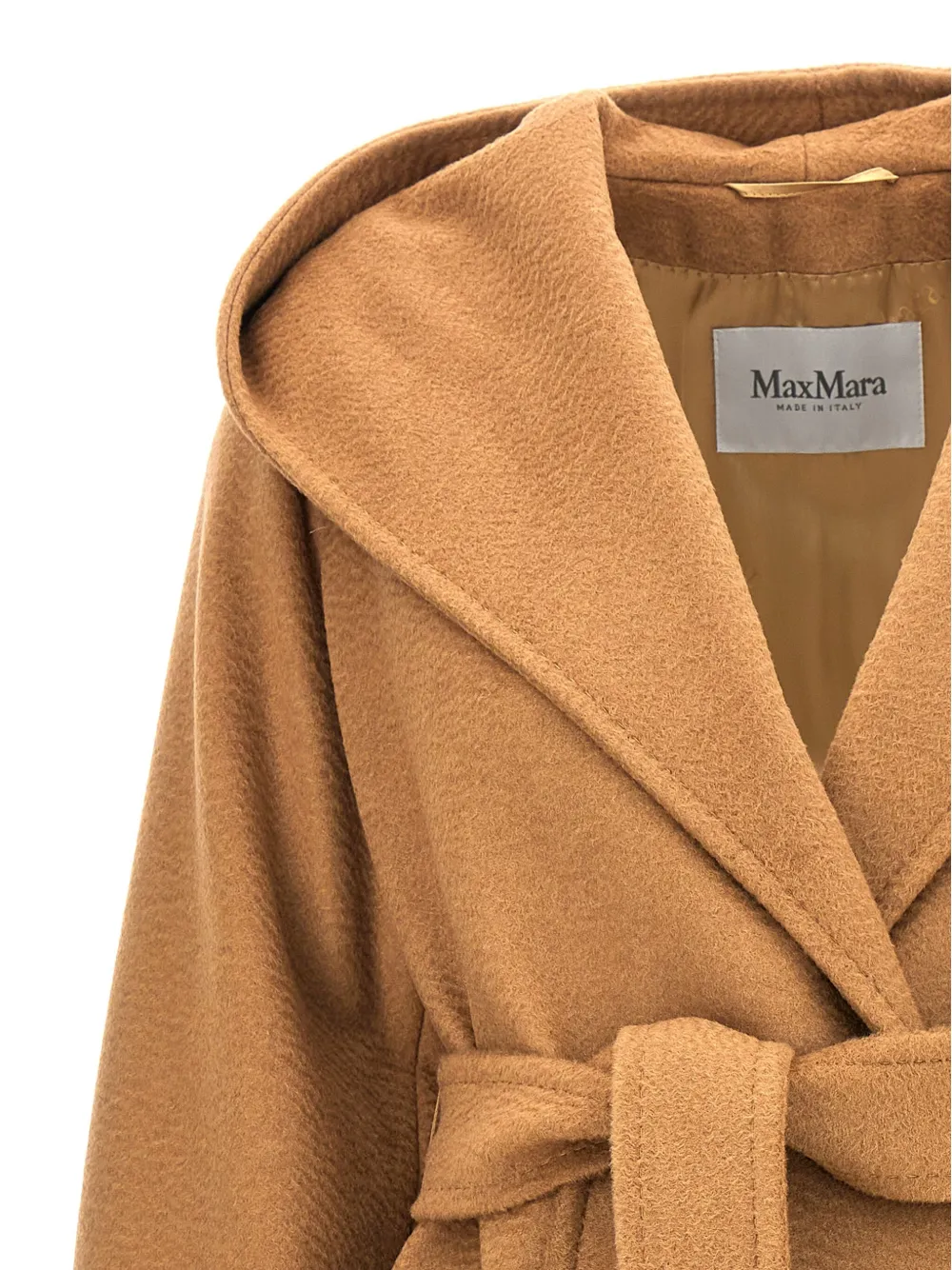 Max Mara belted-fastening coat Bruin