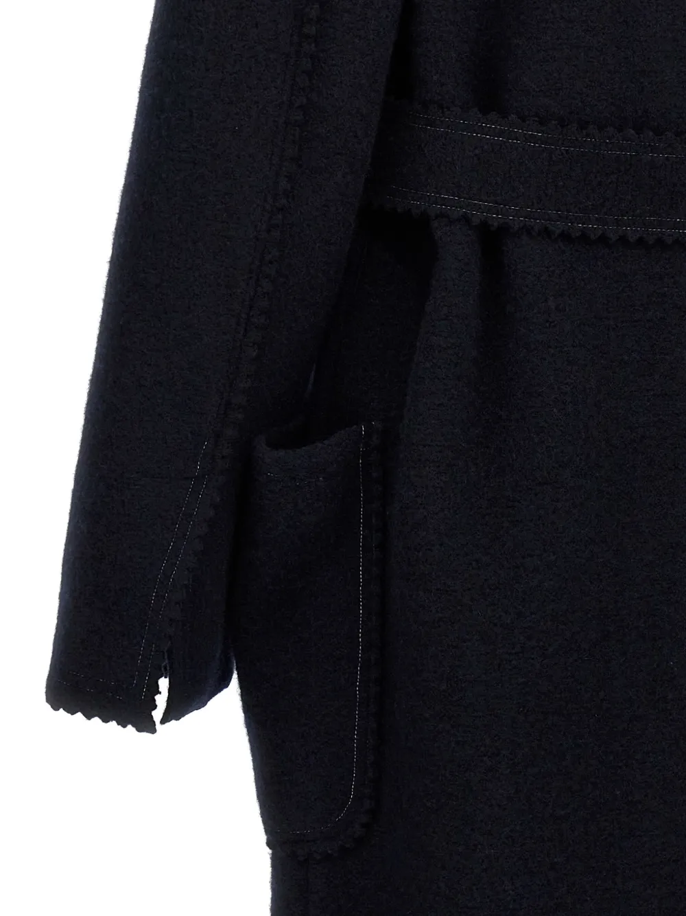 Max Mara belted-waist coat Blauw