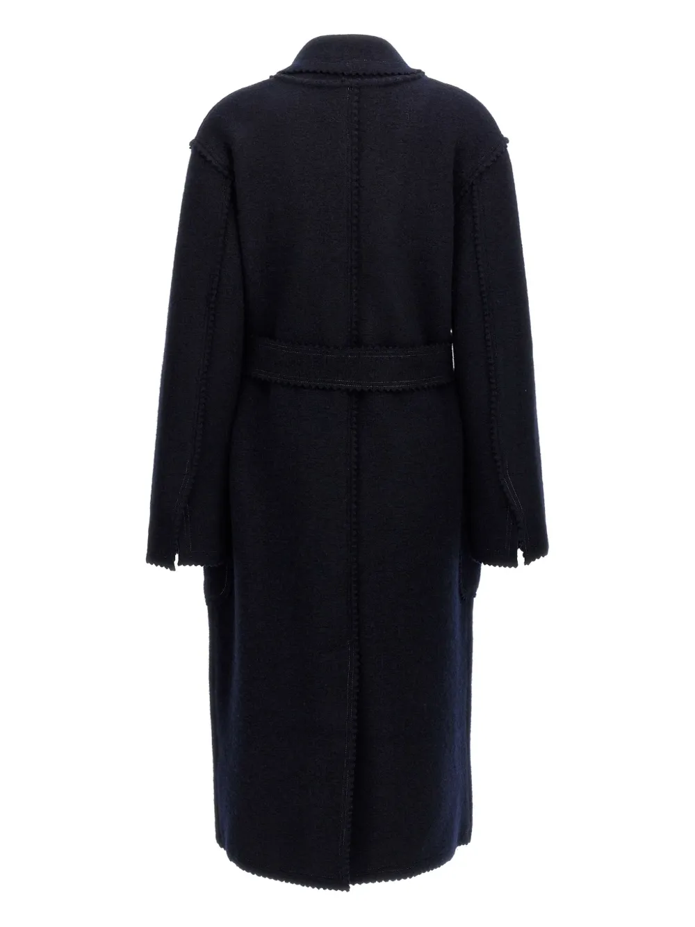 Max Mara belted-waist coat Blauw