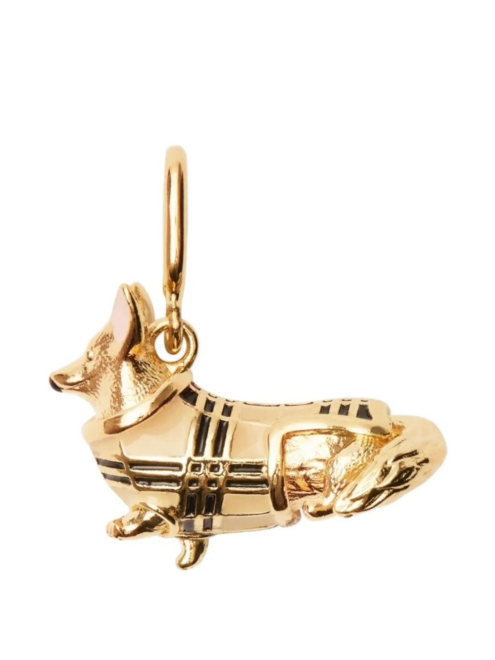 Burberry checked corgi charm | Gold | Image 1