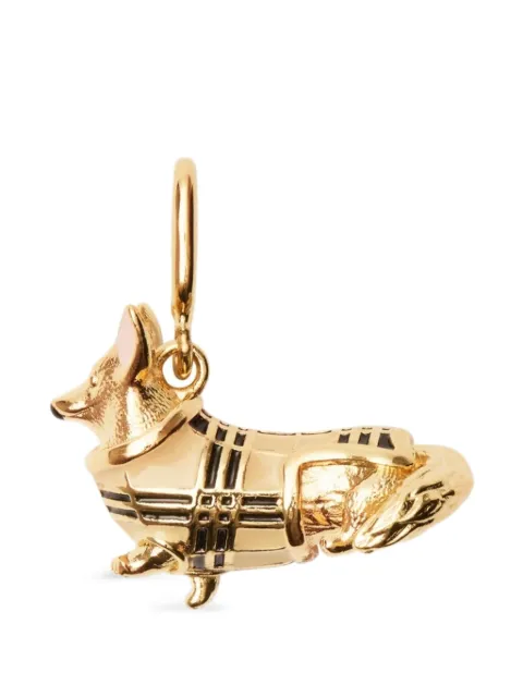 Burberry checked corgi charm