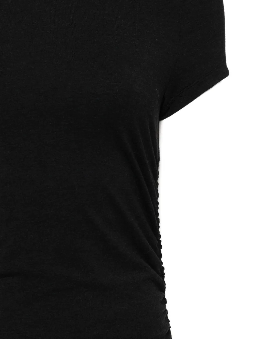 James Perse T-shirtjurk met ruches Zwart