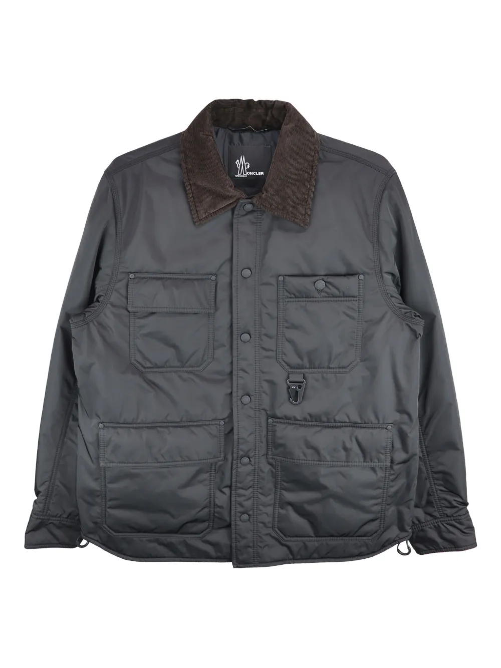 Moncler Waterton corduroy-collar shirt jacket - ブラック Moncler Waterton corduroy-collar shirt jacket - ブラック