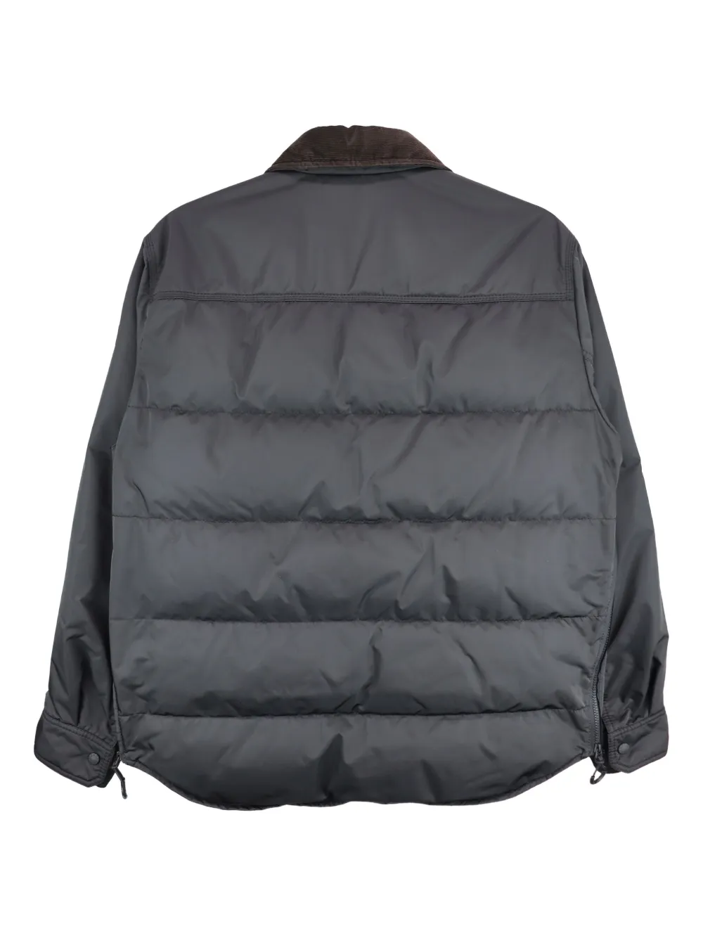 Moncler Waterton corduroy-collar shirt jacket Zwart