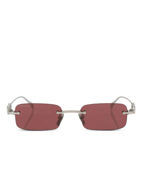 Gucci Eyewear logo-detail rimless sunglasses
