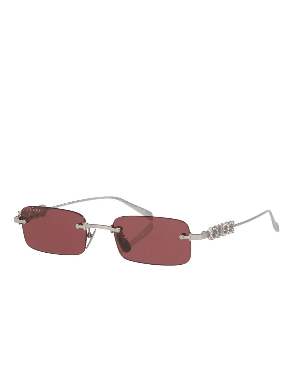 Gucci Eyewear logo-detail rimless sunglasses | Image 2