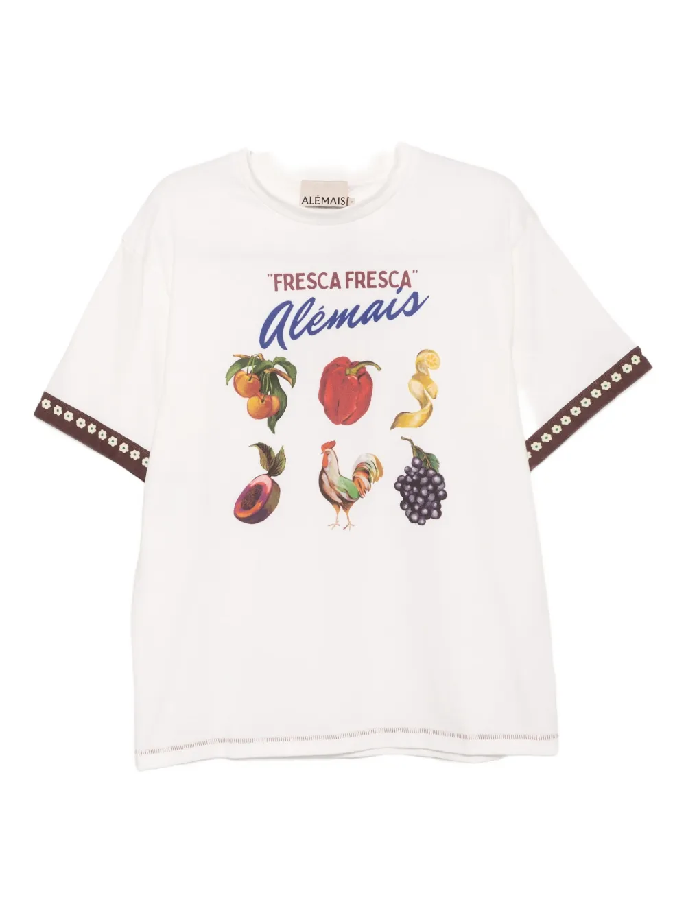 Alemais Mercado Fresca Graphic Tee In White