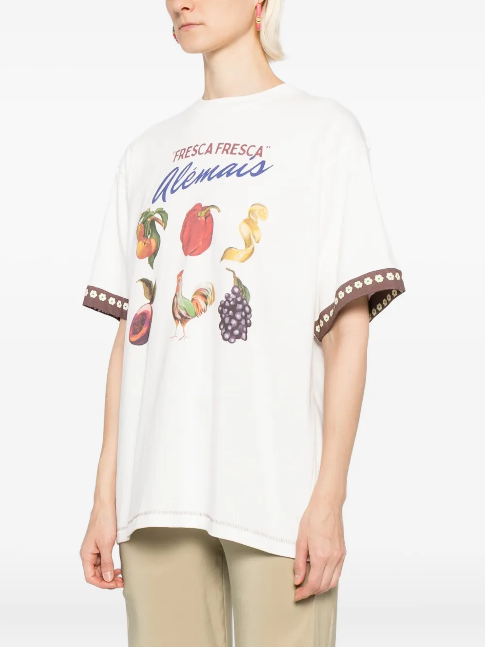 Alemais Mercado Fresca Graphic Tee In White