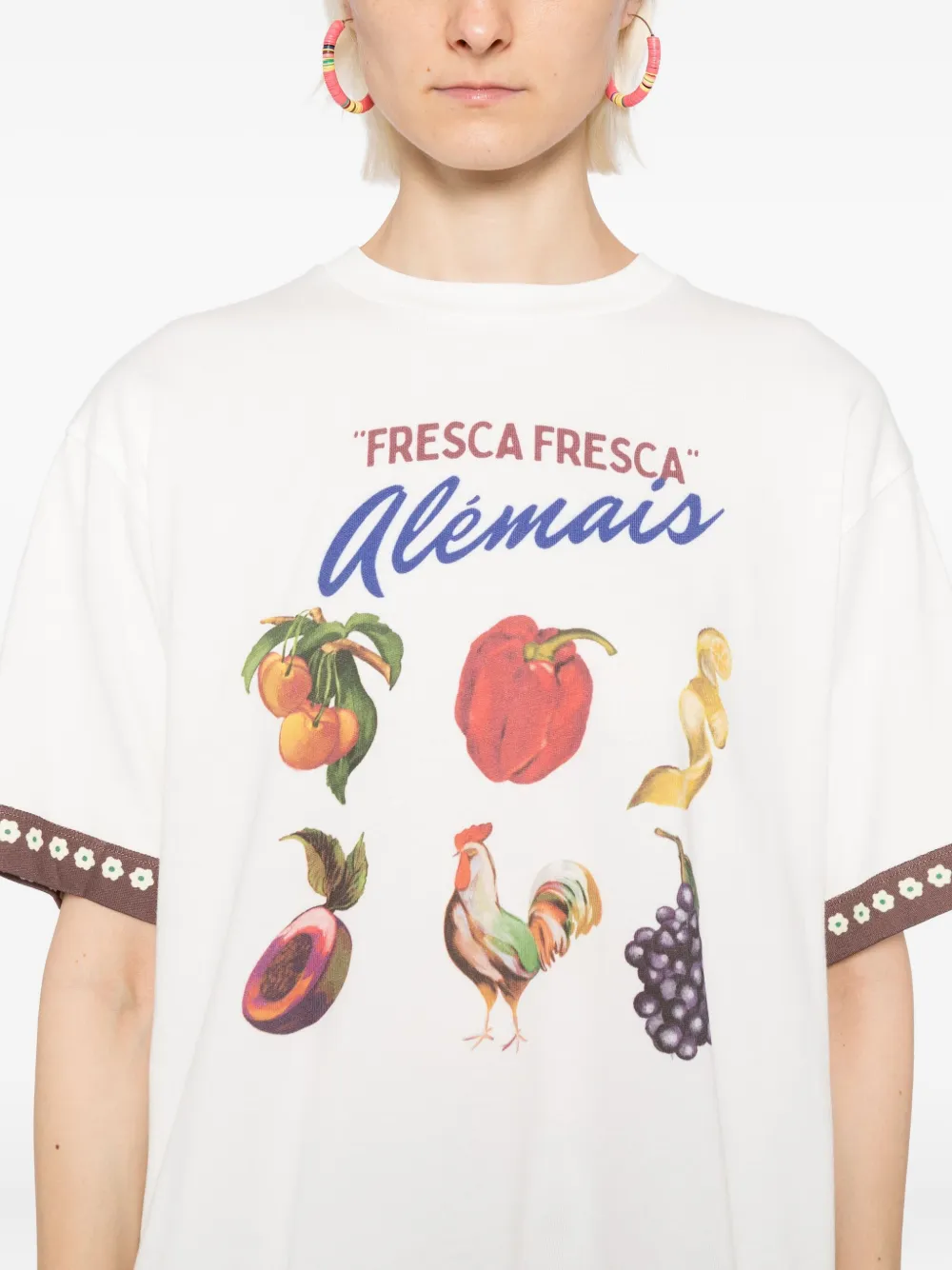 Alemais Mercado Fresca Graphic Tee In White