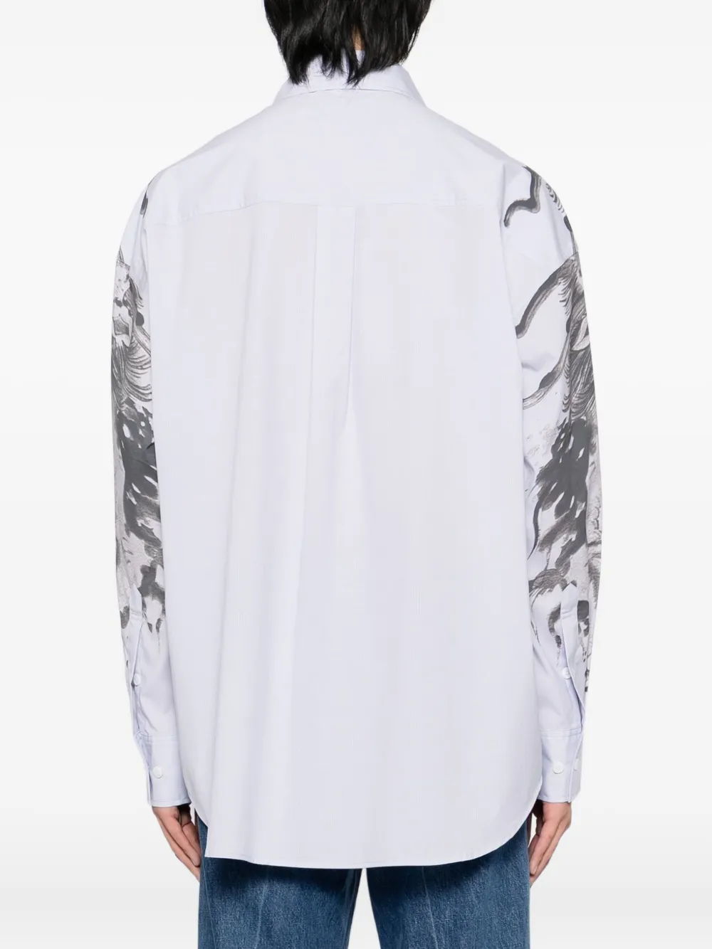 Feng Chen Wang Overhemd met print Blauw